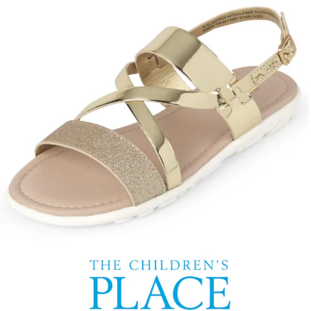Girls Shimmer Sandals - Gold